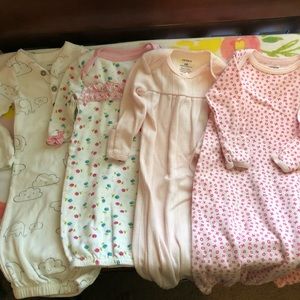 Newborn baby girl bundle lot sleepers sleep gown
